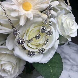 2/$30 Flower Diamond Diamante Rhinestone Layer Necklace